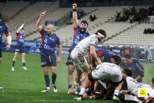 La joie de Eric Escande et Romain Ruffenach après l'essai